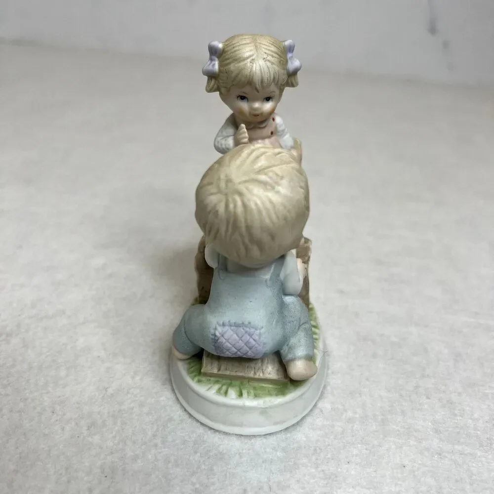 Vintage Seesaw Children Playing Figurine